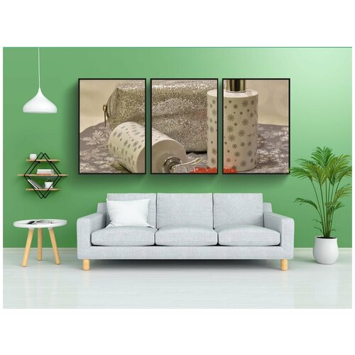 фото Набор модулных постеров для интерьера "гигиена, бутылка, контейнер" 60x90 см. в тубусе, без рамки lotsprints