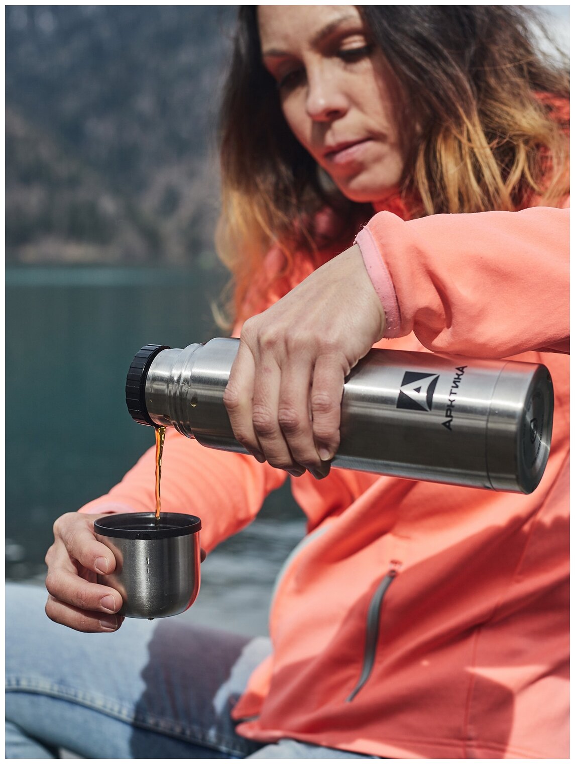 Термос 1л с ситечком для чая и кофе Арктика 101-500 С для рыбалки и туризма - фотография № 17