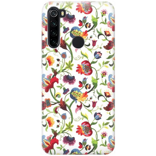 фото Re:pa накладка transparent для xiaomi redmi note 8t с принтом "цветочный узор"