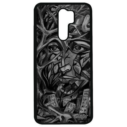 фото Противоударный чехол на телефон // xiaomi redmi 9 // "взгляд" дизайн женщина, utaupia, серый