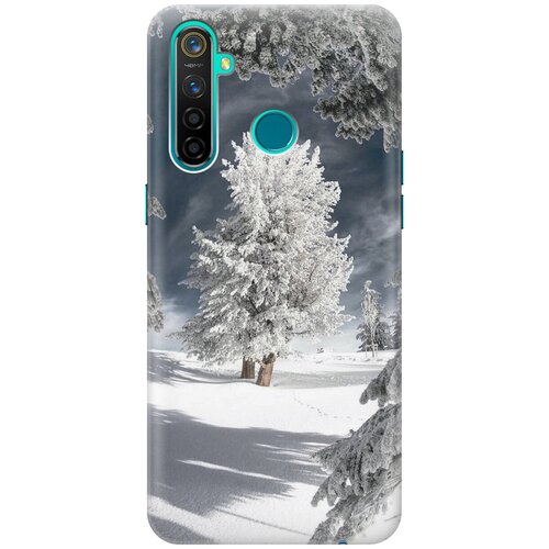 фото Силиконовый чехол на realme 5 pro / рилми 5 про с принтом "деревянный узор gosso