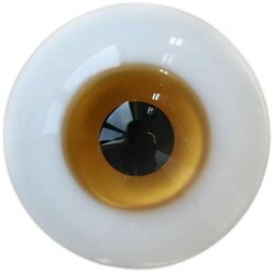 Dollmore - Glass Eye 18 mm (Глаза стеклянные желтые 18 мм для кукол Доллмор)