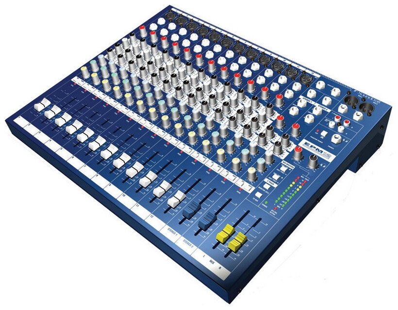 Soundcraft EPM12 микшерный пульт. 12 + 2 канала, микрофонные предусилители GB-30