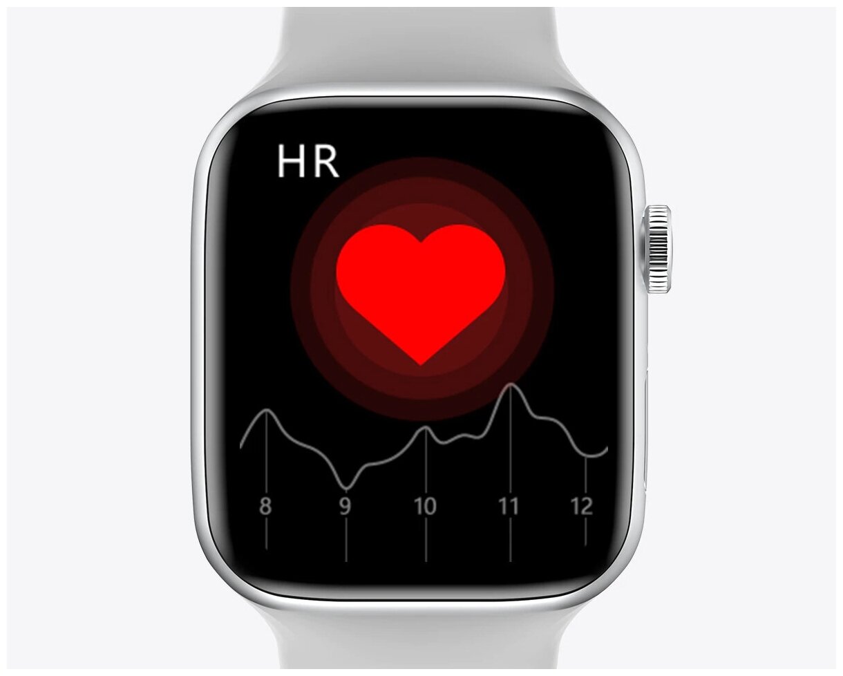 Умные часы SMART WATCH M16 PLUS 2021 44мм, (Серый) с полноразмерным экраном и активным колесиком