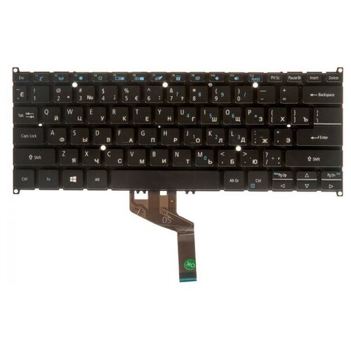 Клавиатура для ноутбука Acer TravelMate P4 P414-51 черная клавиатура для ноутбука acer travelmate p4 p414 51 черная