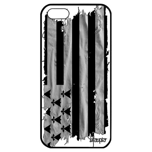 фото Модный чехол на мобильный // iphone 5 5s se (2016) // "флаг бретани на ткани" страна патриот, utaupia, белый