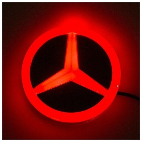4D логотип Mercedes-Benz (Красный)