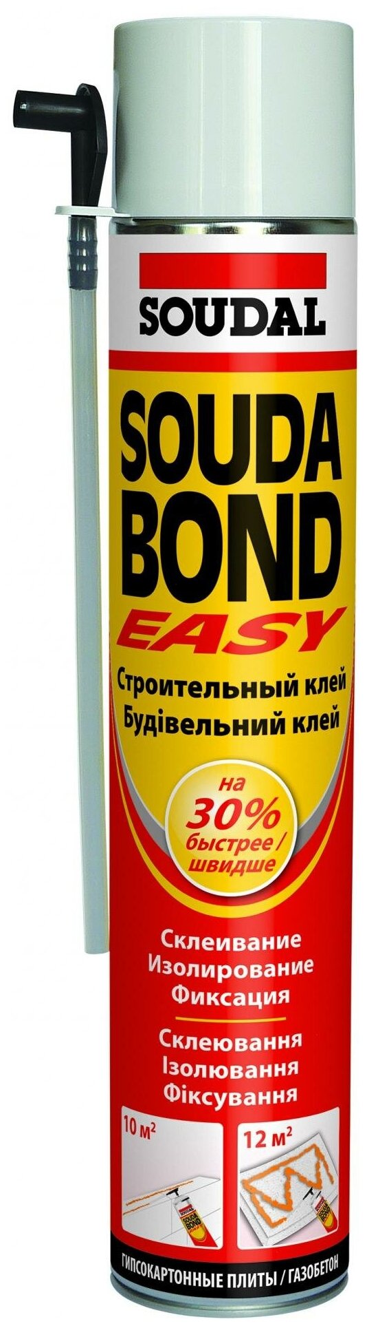 Пена-клей SOUDAL Soudabond Easy с трубкой 750мл 121621