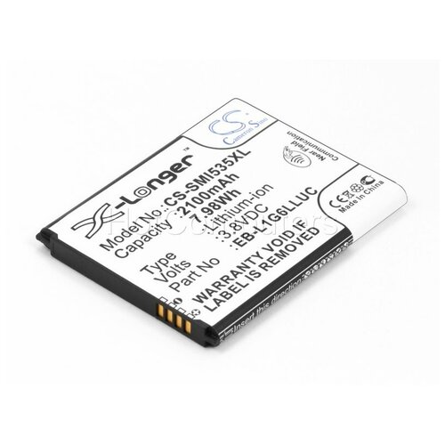 Аккумулятор для Samsung EB-L1G6LLA, EB-L1G6LLUC с модулем NFC аккумулятор акб zeepdeep asia 2100mah для смартфонов samsung galaxy s3 gt i9300 eb l1g6llu