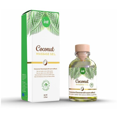 76172 Intt Massage Gel Coconut, 30 мл. Массажный гель с ароматом кокоса и согревающим эффектом