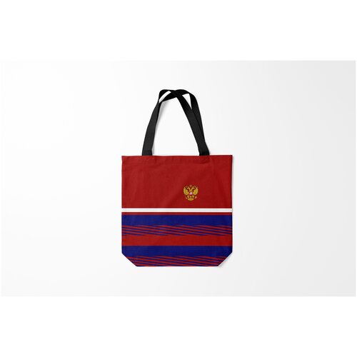 фото Сумка-шоппер / 40х40 см / патриотичные / патриотизм герб рф burnettie