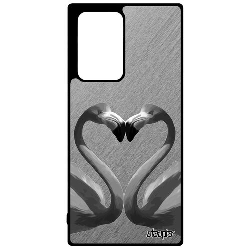 фото Защитный чехол на телефон // samsung galaxy note 20 ultra // "фламинго" пара птицы, utaupia, серый