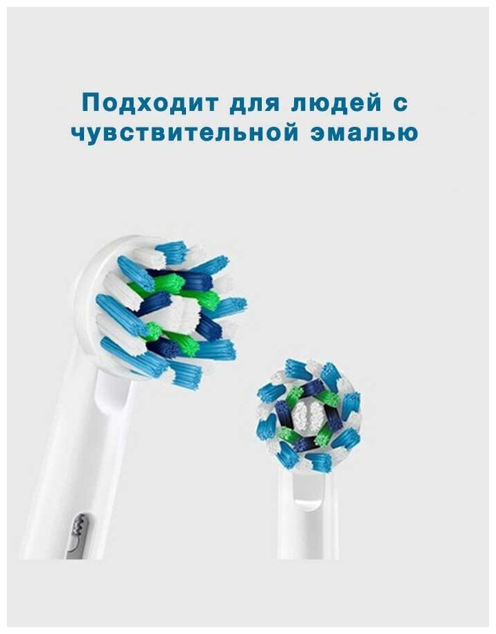 Сменные насадки для электрической зубной щетки совместимые с Oral-B, модель EB50A ,4 шт - фотография № 2
