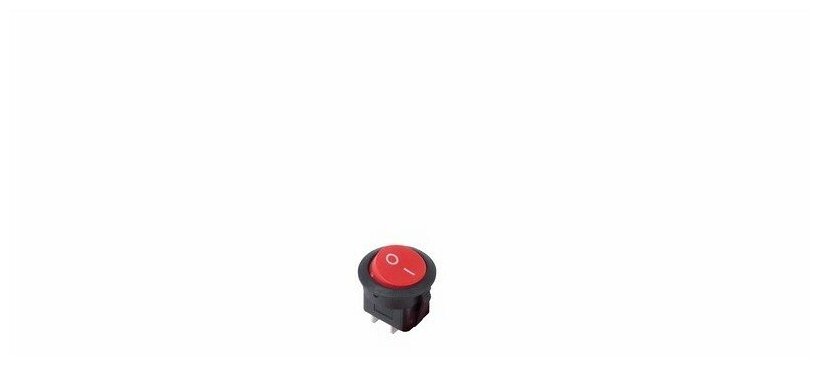 36-2560 REXANT Выключатель клавишный круглый 250V 6А (2с) ON-OFF красный REXANT - фотография № 1