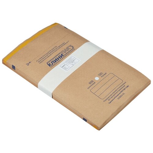 Пакет для стерилизации бум. 250 х 400 мм крафт самокл. 100 шт/уп Клинипак