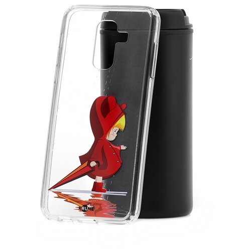 фото Чехол на samsung galaxy a6 plus (2018) a605f kruche print девочка с зонтом кruче
