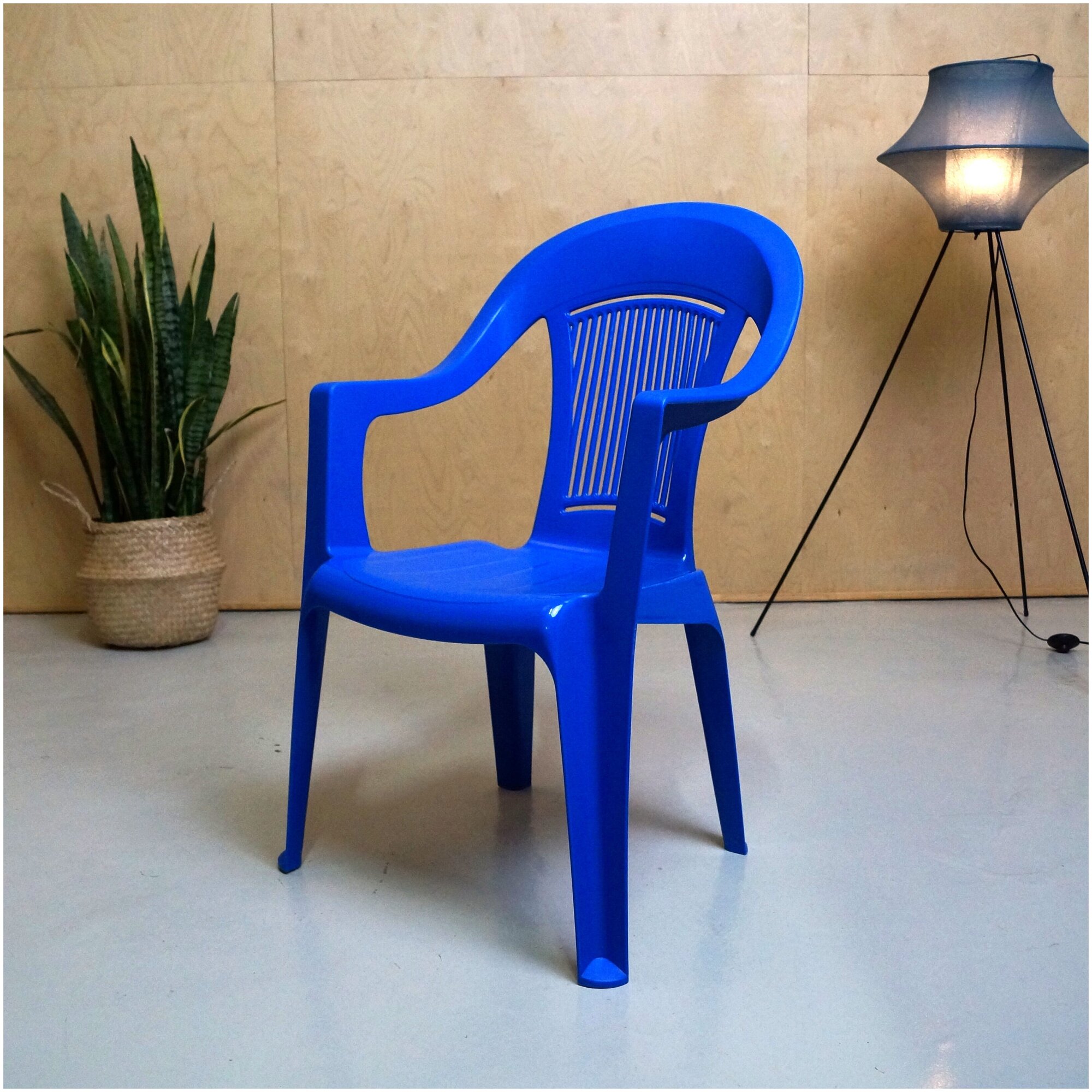 Садовые пластиковые кресла Венеция, Синий, 2 шт - фотография № 4