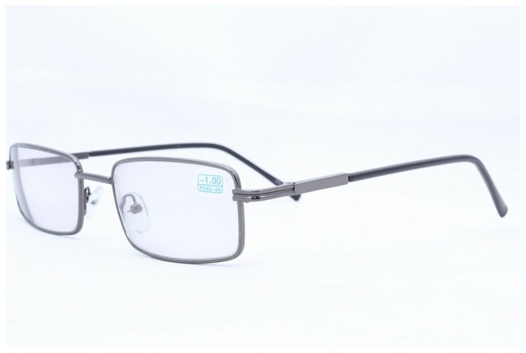 Готовые очки для зрения со стеклянными линзами "фотохром" и флекс дужками (серые)