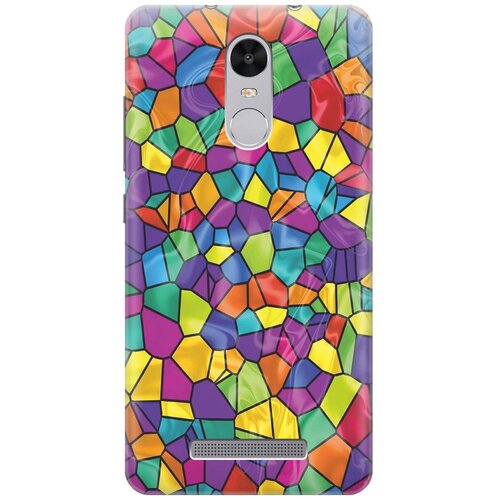 фото Силиконовый чехол на xiaomi redmi note 3 / note 3 pro / сяоми редми ноут 3 / ноут 3 про с принтом "яркая мозаика" gosso
