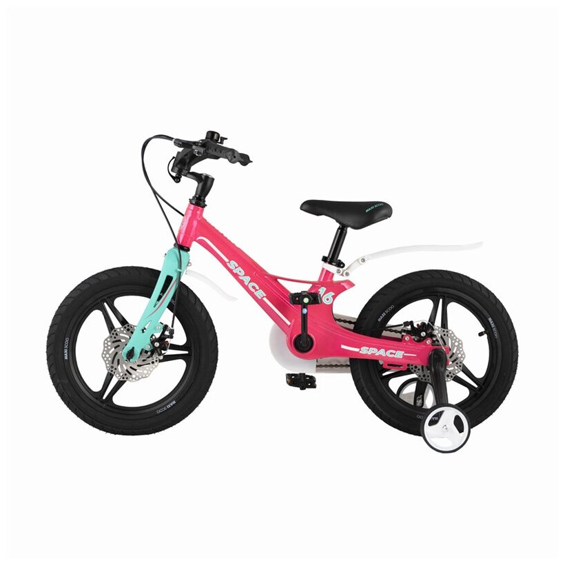 Детский Двухколесный Велосипед Maxiscoo, Серия "Space" (2021), Делюкс, 16", Розовый