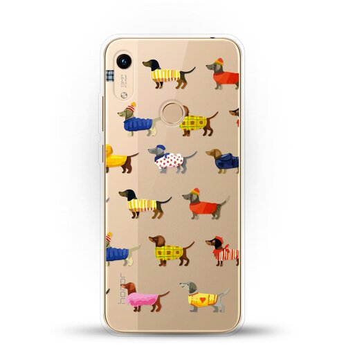 фото Силиконовый чехол модные таксы на honor 8a andy & paul