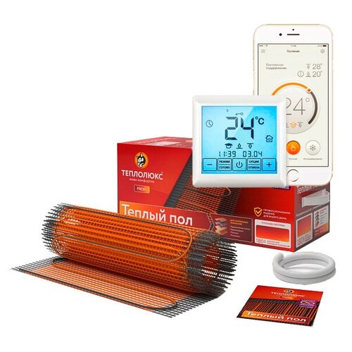 Электрический теплый пол Теплолюкс ProfiMat 180-35 630Вт терморегулятор Теплолюкс MCS 350 15900₽