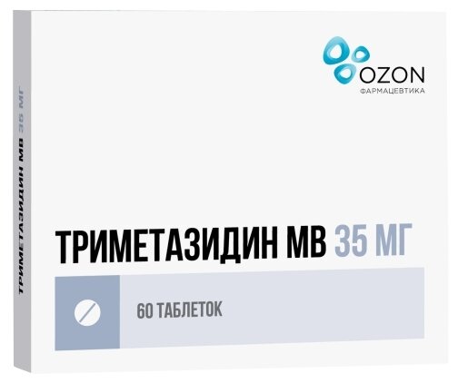 Триметазидин мв таб. пролонг. высвоб. п/о плен., 35 мг, 60 шт.