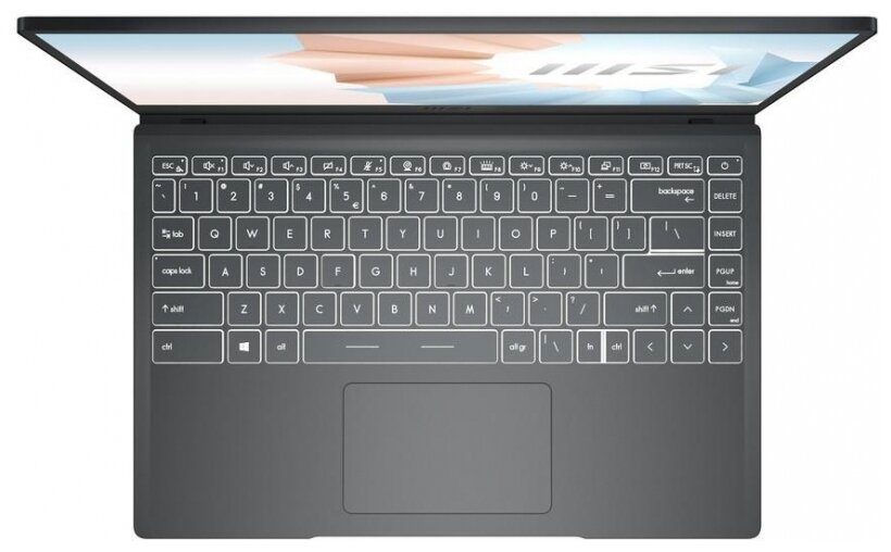 Ноутбук MSI Modern 14 B11SBU-613RU Intel Core i5 1155G7 2400MHz141920x108016GB512GB SSDDVD нетNVIDIA GeForce MX450 2GBWi-FiBluetoothWindows 10 Home 9S7-14D224-613 Grey