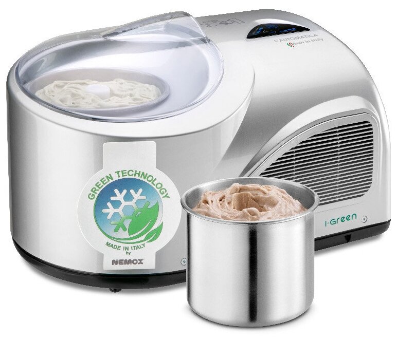 Бытовая компрессорная мороженица, серия I-green GELATO NXT1 L'AUTOMATICA SILVER (серебро)