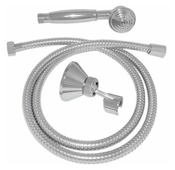фото Душевой набор, лейка для душа, шланг, кронштейн, душевая лейка с шлангом и креплением, душевой гарнитур, набор для ванной комнаты, комплект душевой