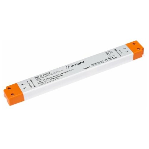 029196 Блок питания ARV-SN12045-SLIM-PFC-C (12V, 3.75A, 45W) (Arlight, IP20 Пластик, 3 года)