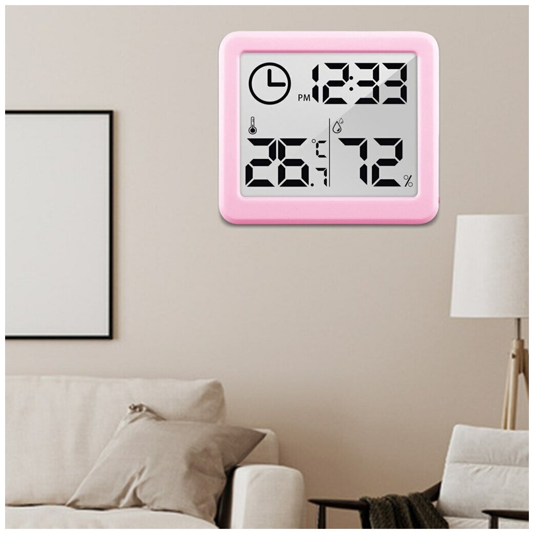 Термометр гигрометр цифровой домашний /метеостанция для измерения температуры и влажности - фотография № 2