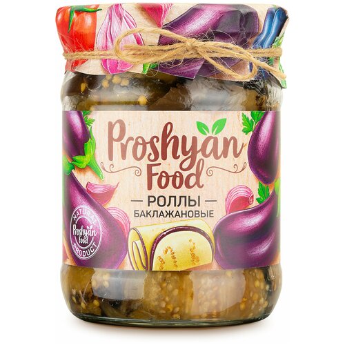 Баклажановые роллы PROSHYAN FOOD стеклянная банка 500г