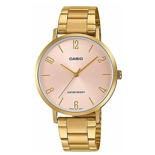наручные часы casio collection ltp vt01g 4b золотой розовый Наручные часы CASIO Collection LTP-VT01G-4B, золотой, розовый