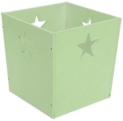 Деревянный ящик для игрушек салатовый со звёздочкой