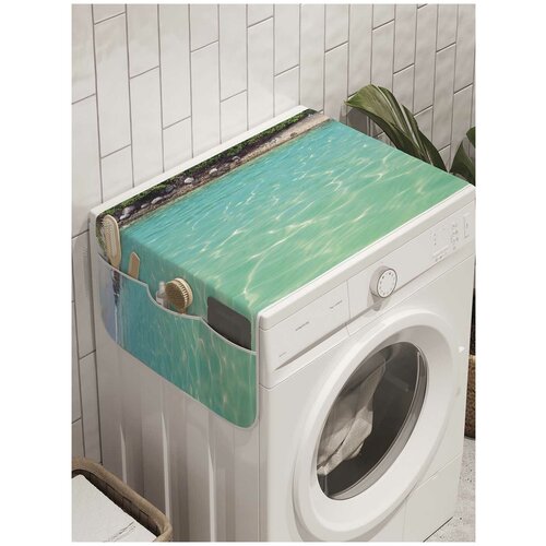 фото Органайзер ambesonne для хранения "остров в море" на стиральную машину, 45x120 см