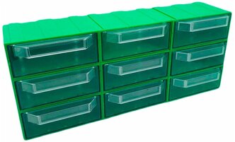 Система хранения /органайзер для хранения Rezer/ящик для хранения 9 ячеек , зеленый