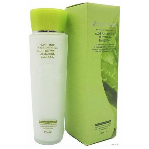 Увлажняющая эмульсия с экстрактом алоэ 3W Clinic Aloe Full Water Activating Emulsion, 150 мл