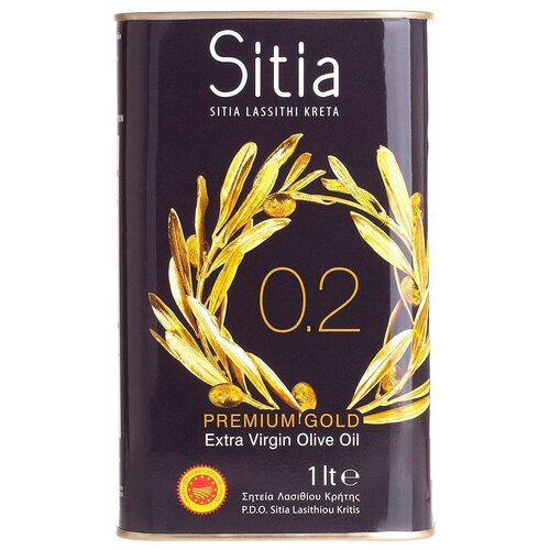 Масло оливковое SITIA Extra Virgin P.D.O 0,2%, 1 л.