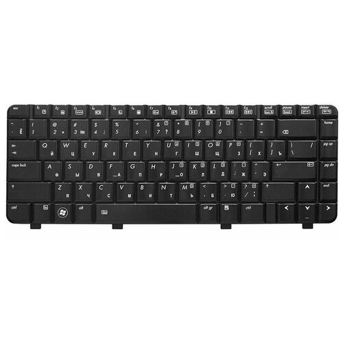 Клавиатура для ноутбука HP Pavilion DV3-2000 DV3-2100 Series Плоский Enter Черная С подсветкой PN NSK-H7L0R 1081₽