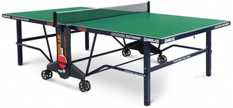 Стол теннисный GAMBLER Edition Outdoor GREEN профессиональный, всепогодный, с встроенной сеткой