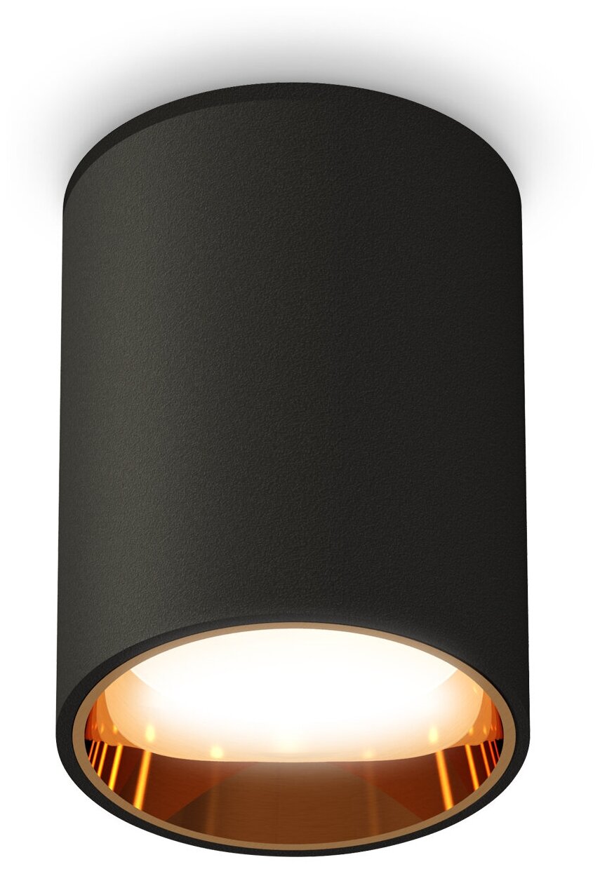 Накладной светильник XS6313023 SBK/PYG черный песок/золото желтое полированное MR16 GU5.3 (C6313, N6113)