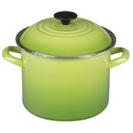 Кастрюля le creuset 5.7l стальная эмалированная зеленая palm 6-quart - изображение