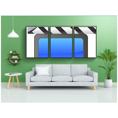 фото Набор модулных постеров для интерьера "фильм, кино, хлопушка" 60x90 см. в тубусе, без рамки lotsprints