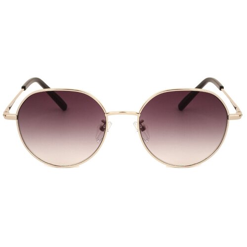 Солнцезащитные очки Keluona, круглые, оправа: металл, градиентные, для женщин, золотой