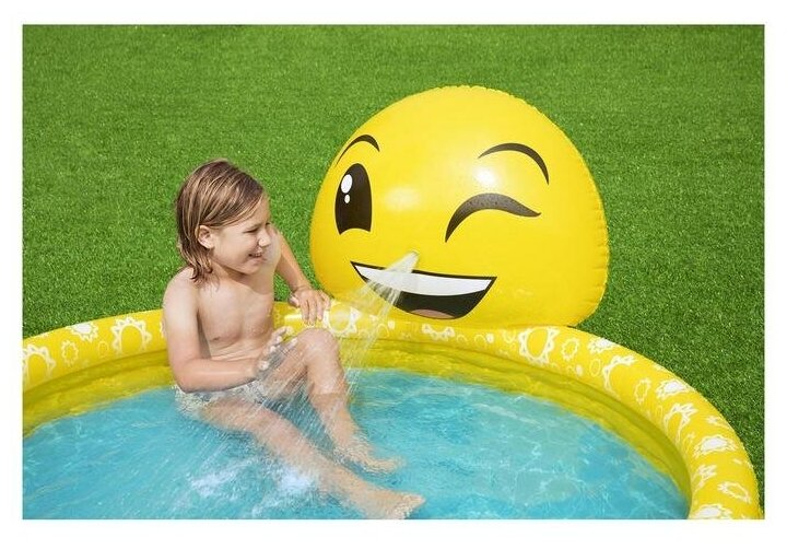 Бассейн надувной детский Emoji 165 см*144 см*69 см Bestway 53081 - фотография № 3