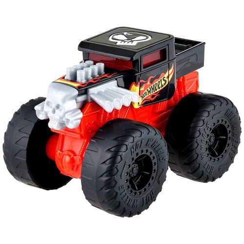 Монстр-трак Hot Wheels Roarin' Wreckers HDX60 1:43, 9.5 см, Bone Shaker dickie машинка рейсинговый монстр трак ford raptor со светом и звуком 25 5 см 3764012