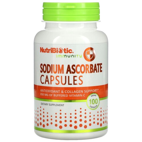 Капсулы NutriBiotic Sodium Ascorbate capsules, 153 г, 100 шт.