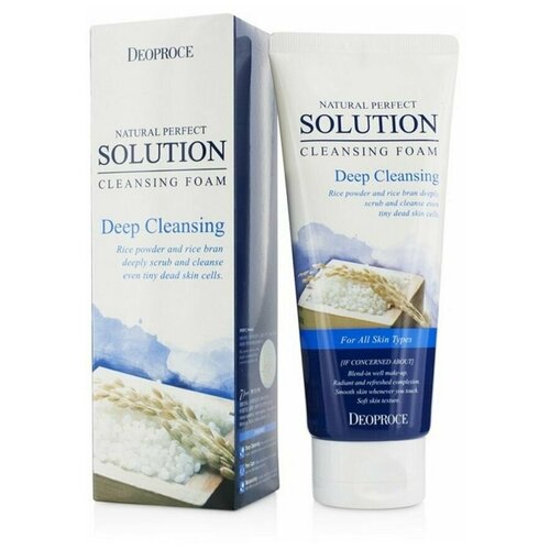 Deoproce Пенка для умывания рисовая вода, Natural Cleansing Foam Deep Cleansing, 170 мл