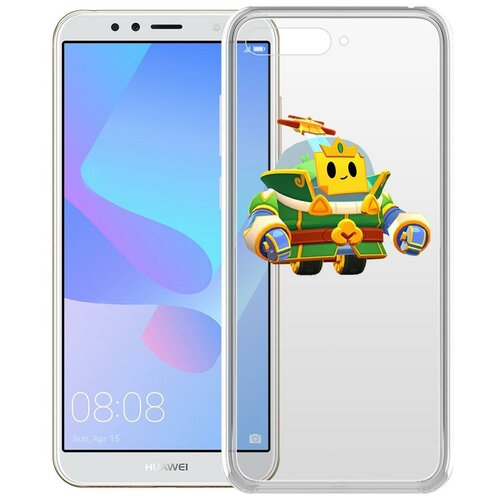фото Чехол-накладка clear case brawl stars-изумрудный принц спраут для huawei y6 (2018) krutoff group